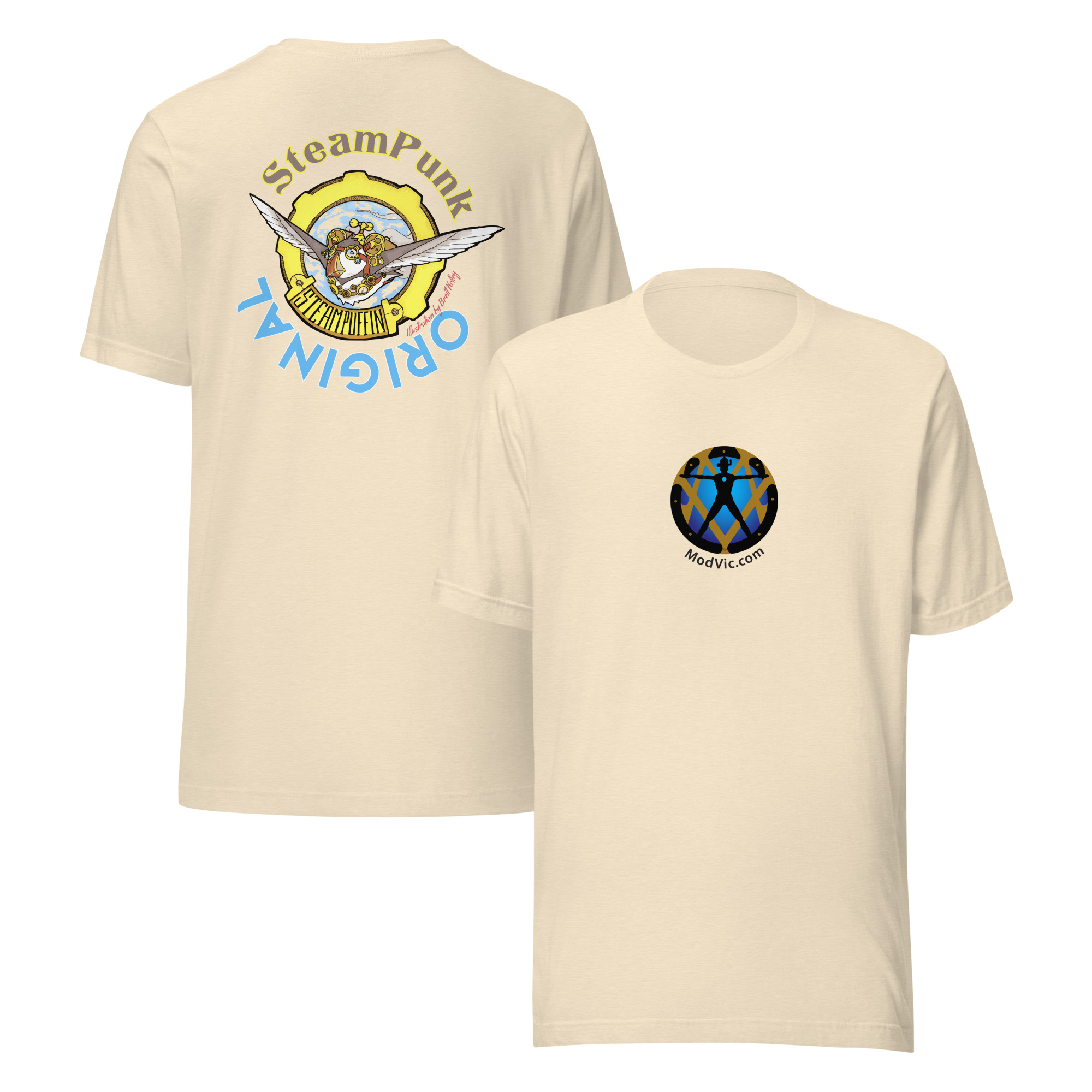 Steam Puffin Unisex T-shirt - Image 3