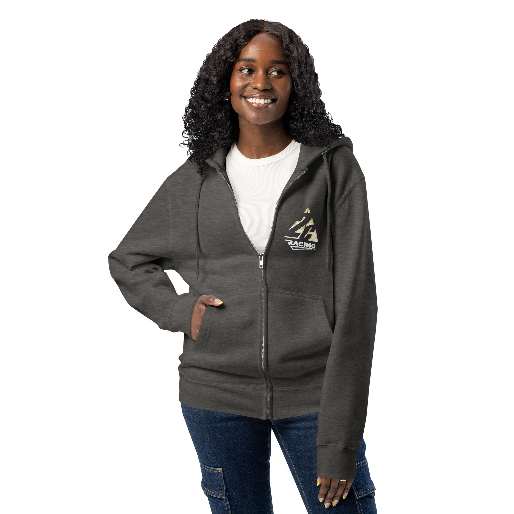 2C Racing Pirate Logo #2 Zip Hoodie - Image 2