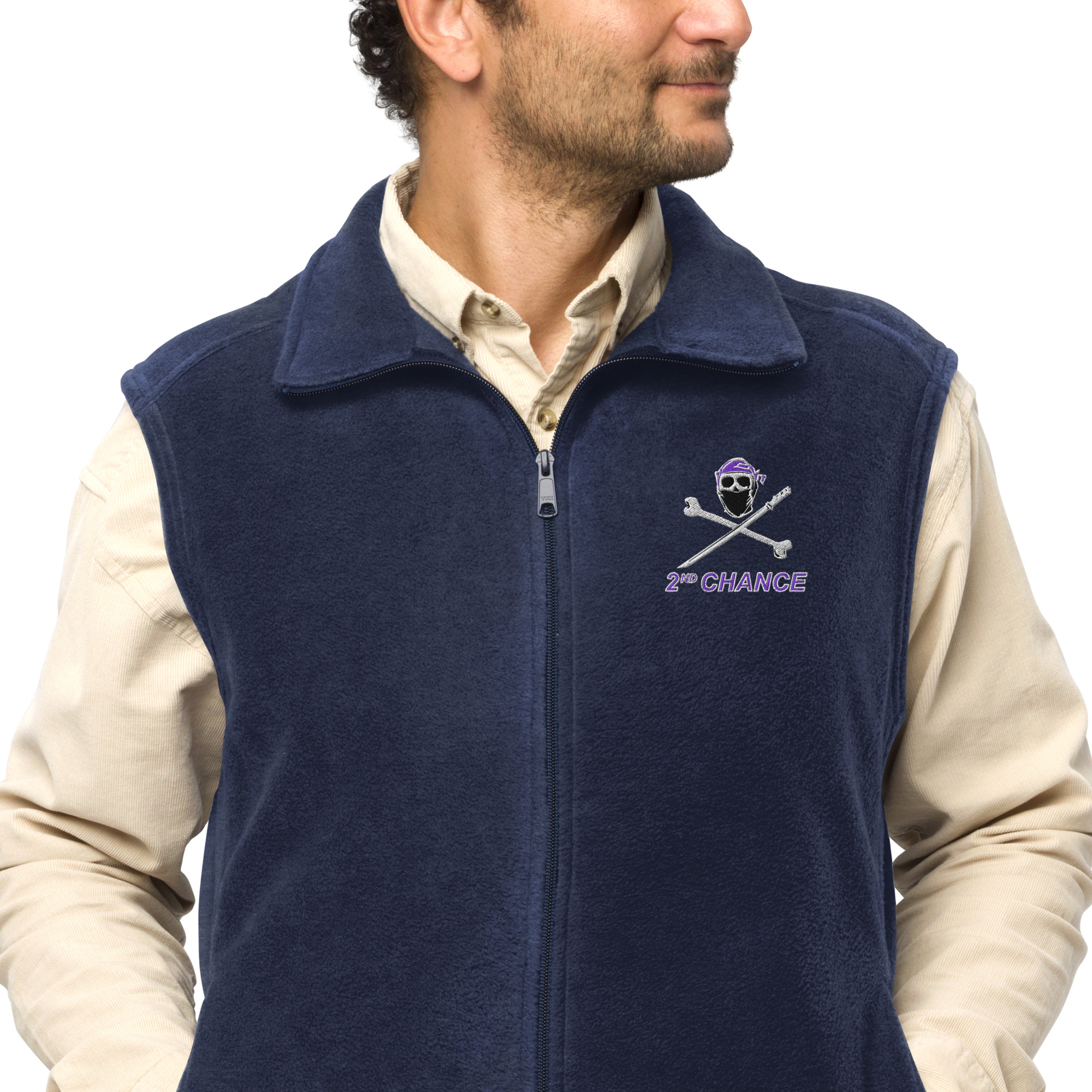 2C Men’s Columbia Fleece Vest NINJA PIRATE - Image 7