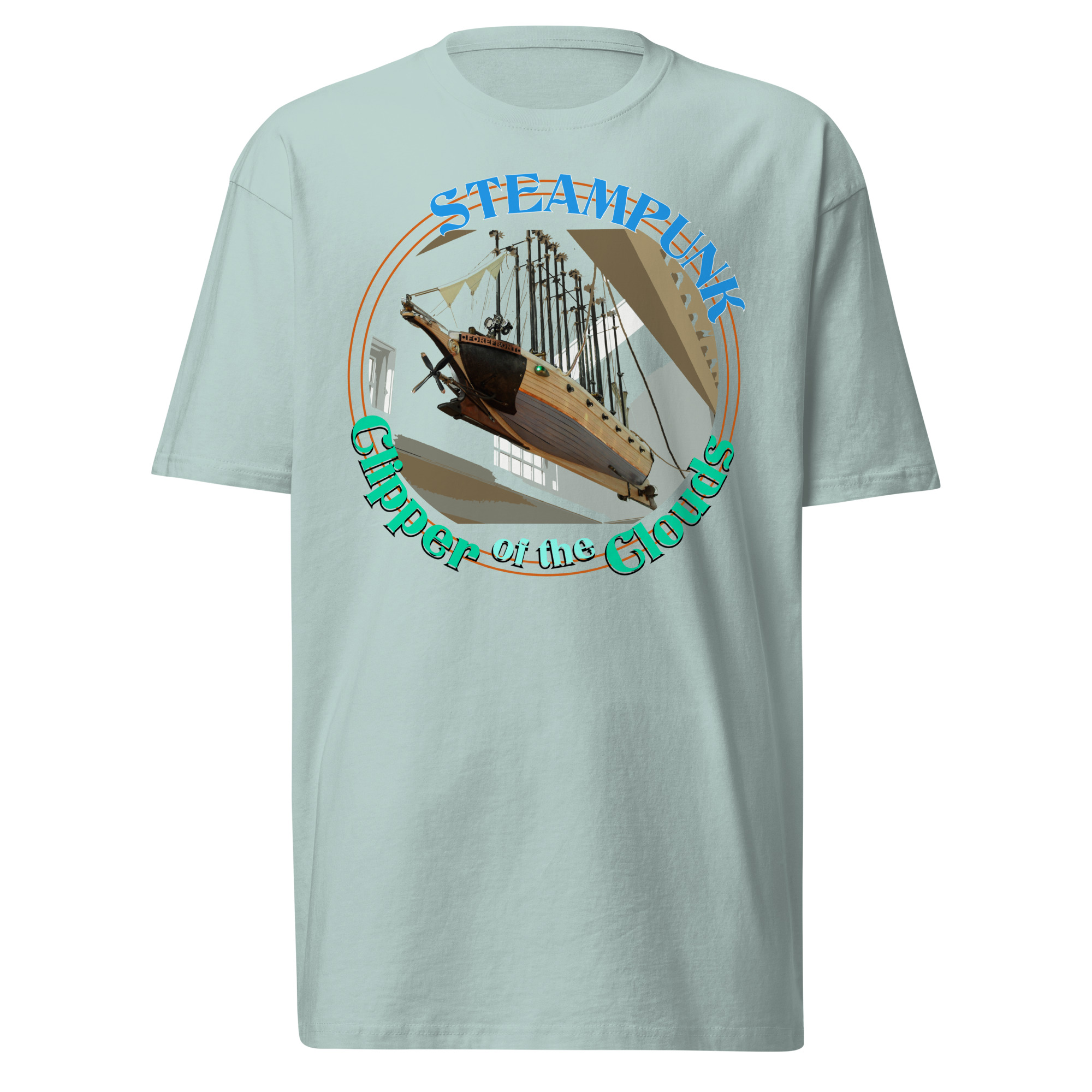 MV Clipper of the Clouds ON FRONT Heavyweight T-shirt - Image 3